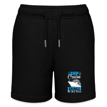 Cruise Holiday Cruise Ship - Stanley/Stella MINI BOLTER Organic Teen Jogging Shorts - black - Front