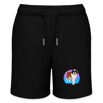 St. Bernard Dogs St. Bernard Dog Gift - Stanley/Stella MINI BOLTER Organic Teen Jogging Shorts - black - Front