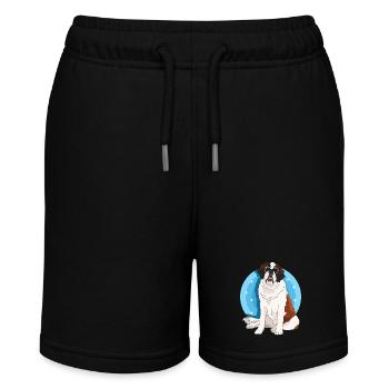 Bernhardiner Hund St. Bernhardshund Geschenk - Stanley/Stella Teenager Bio-Joggingshorts MINI BOLTER - Schwarz - Vorne