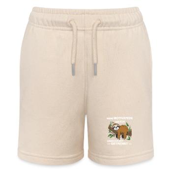 Lustiges Faultier, keine Lust - Stanley/Stella Teenager Bio-Joggingshorts MINI BOLTER - Natur - Vorne