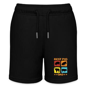 Best Pig Dad - Stanley/Stella Teenager Bio-Joggingshorts MINI BOLTER - Schwarz - Vorne