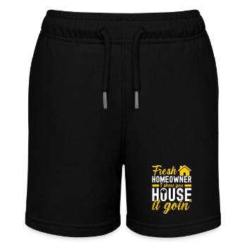 Hausbesitzer Einweihungsparty - Stanley/Stella Teenager Bio-Joggingshorts MINI BOLTER - Schwarz - Vorne