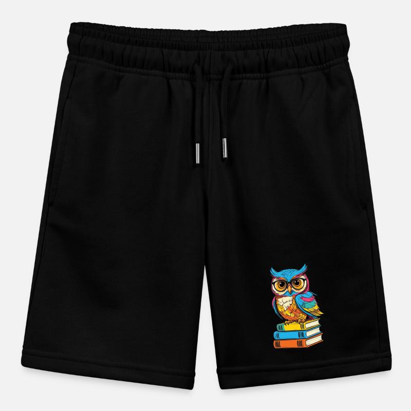 Bücher Eule Eulen Liebhaber Süße Buch Illustration Stanley/Stella Teenager Bio-Joggingshorts MINI BOLTER