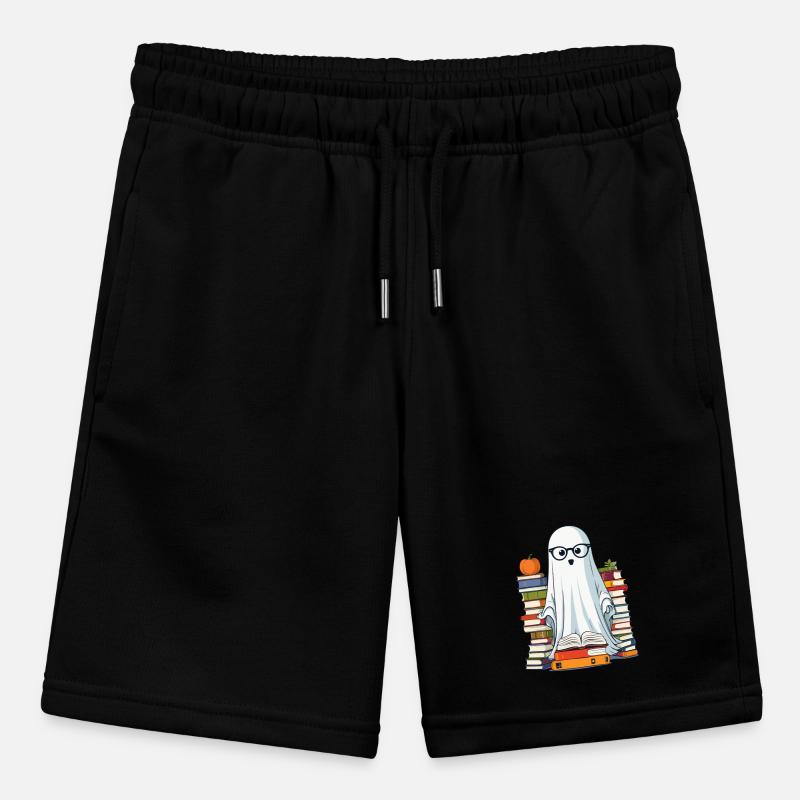 Book Lover Style Reading Halloween Ghost Stanley/Stella MINI BOLTER Organic Teen Jogging Shorts
