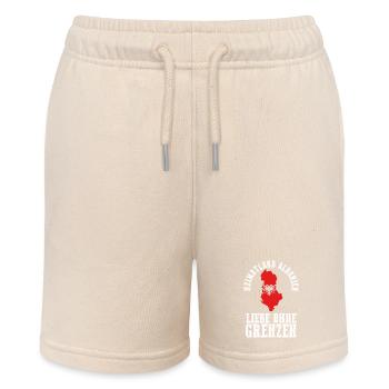 Albaner Albanisch Albanien - Stanley/Stella Teenager Bio-Joggingshorts MINI BOLTER - Natur - Vorne