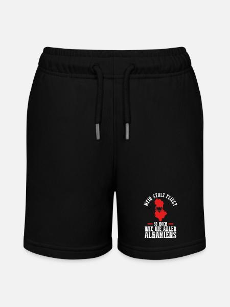 Albanians Albanian Albania - Stanley/Stella MINI BOLTER Organic Teen Jogging Shorts - black