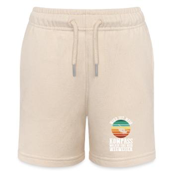 Pilot Fliegen Flieger Helikopter Hubschrauber - Stanley/Stella Teenager Bio-Joggingshorts MINI BOLTER - Natur - Vorne