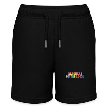 Brothers On The Loose Geschwisterreise - Stanley/Stella Teenager Bio-Joggingshorts MINI BOLTER - Schwarz - Vorne