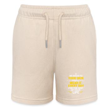Body Positivity Feminist Feminismus Feministin - Stanley/Stella Teenager Bio-Joggingshorts MINI BOLTER - Natur - Vorne