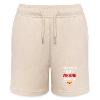 Body Positivity Feminist Feminismus Feministin - Stanley/Stella Teenager Bio-Joggingshorts MINI BOLTER - Natur - Vorne