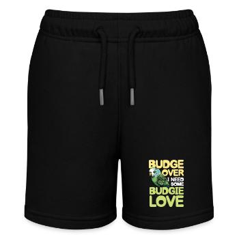 Budge Over I Need Some Budgie Love - Stanley/Stella Teenager Bio-Joggingshorts MINI BOLTER - Schwarz - Vorne