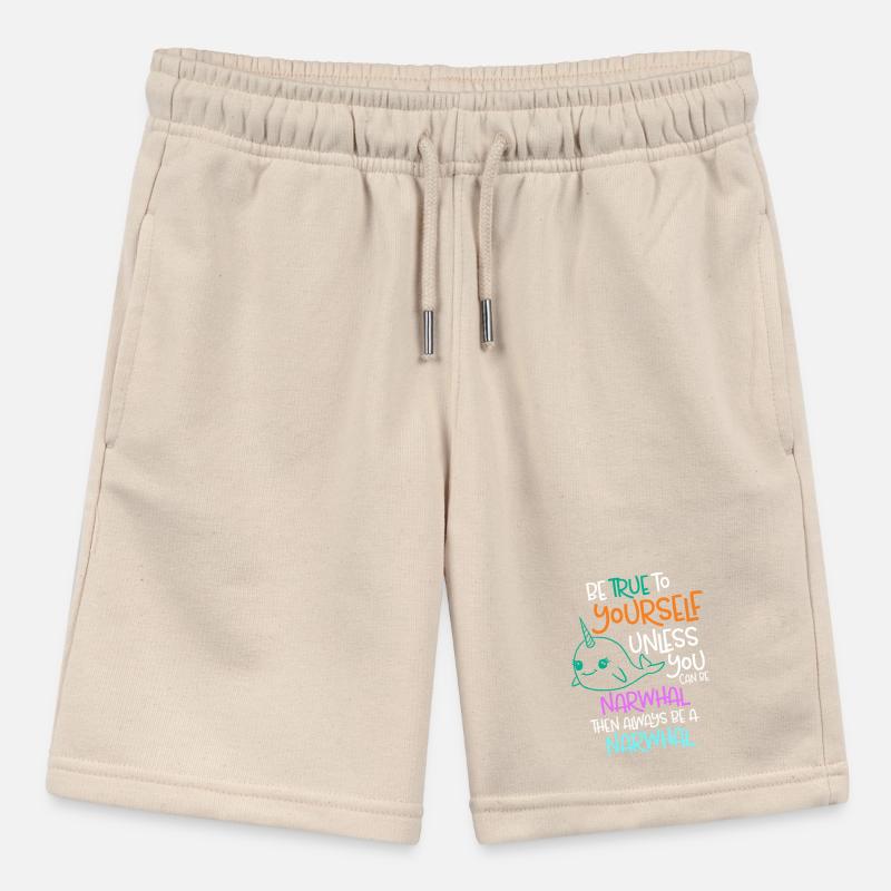 Sei dir selbst treu, es sei denn, du kannst ein Narwal sein Stanley/Stella Teenager Bio-Joggingshorts MINI BOLTER