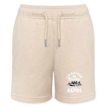 I'd Rather Be Rowing In The Rapids Rafting Water - Stanley/Stella MINI BOLTER Organic Teen Jogging Shorts - soft Ecru - Front