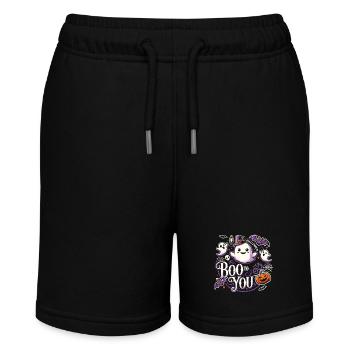 Cheerful spirit with saying "Boo to You" - Stanley/Stella MINI BOLTER Organic Teen Jogging Shorts - black - Front