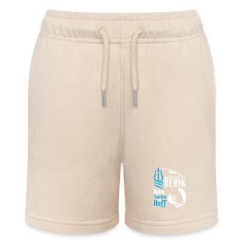Rerik kite surfing at the lagoon Baltic Sea resort of Rerik - Stanley/Stella MINI BOLTER Organic Teen Jogging Shorts - soft Ecru - Front
