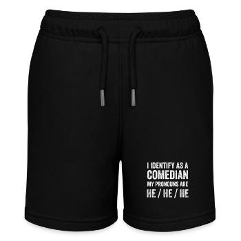 I Identify As A Comedian My Pronouns Are HEHEHE - Stanley/Stella MINI BOLTER Organic Teen Jogging Shorts - black - Front