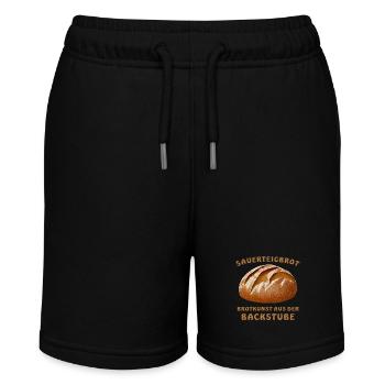 BROT SAUERTEIGBROT BROTKUNST - Stanley/Stella Teenager Bio-Joggingshorts MINI BOLTER - Schwarz - Vorne