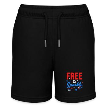 Vierter Juli Nationalfarben Nationalfeiertag USA - Stanley/Stella Teenager Bio-Joggingshorts MINI BOLTER - Schwarz - Vorne