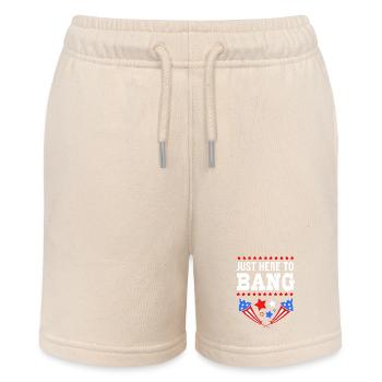 Vierter Juli Nationalfarben Nationalfeiertag USA - Stanley/Stella Teenager Bio-Joggingshorts MINI BOLTER - Natur - Vorne