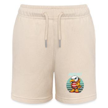 Hamburg Moin Seagull North German Funny Retro - Stanley/Stella MINI BOLTER Organic Teen Jogging Shorts - soft Ecru - Front
