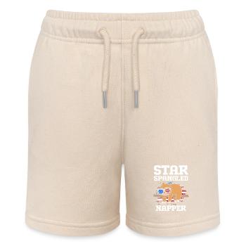 Sloth, laziness, lazy, morning grouch - Stanley/Stella MINI BOLTER Organic Teen Jogging Shorts - soft Ecru - Front
