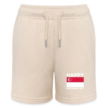 Singapur Nationalfeiertag - Stanley/Stella Teenager Bio-Joggingshorts MINI BOLTER - Natur - Vorne