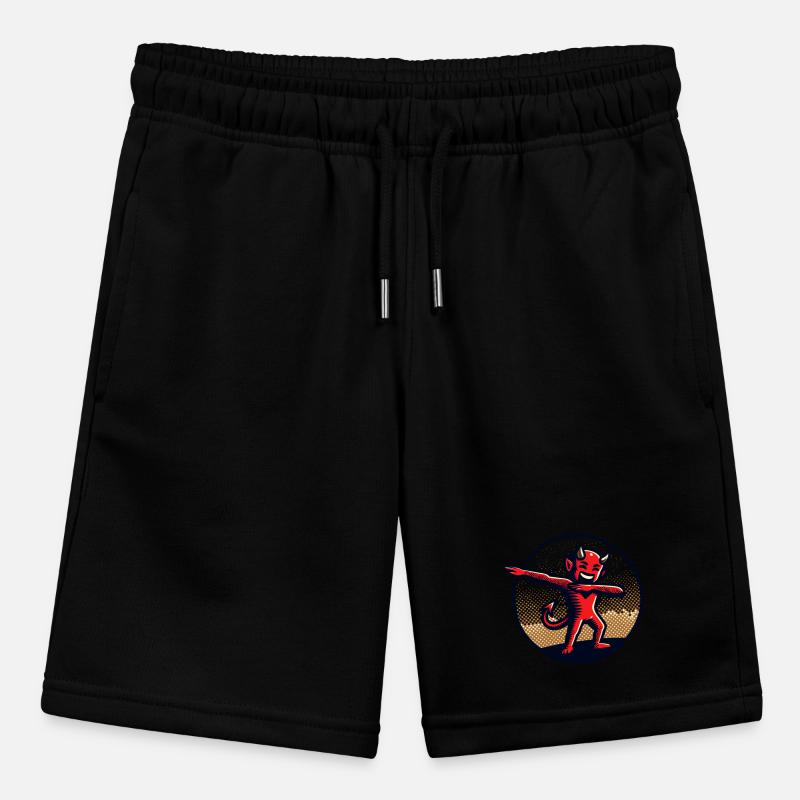 Dabbing Devil Funny Dabbing Design Stanley/Stella MINI BOLTER Organic Teen Jogging Shorts