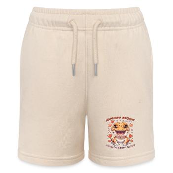 Leopard Gecko Saying Funny Leopard Gecko Gift - Stanley/Stella MINI BOLTER Organic Teen Jogging Shorts - soft Ecru - Front