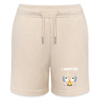 Camping feu de camp guimauve campeur drôle - Short bio MINI BOLTER Stanley/Stella Ado - écru doux - Devant