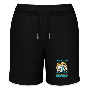 Veterinary Nurse Wake Up Drink Coffee Veterinarian - Stanley/Stella MINI BOLTER Organic Teen Jogging Shorts - black - Front