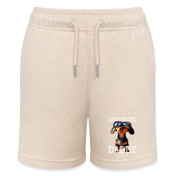 Dachshund Daddy Dackel Dad Wiener Papa Vatertag - Stanley/Stella Teenager Bio-Joggingshorts MINI BOLTER - Natur - Vorne