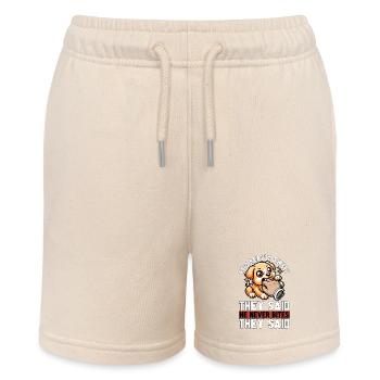 Veterinary Medicine He's Really Sweet Animal Lover - Stanley/Stella MINI BOLTER Organic Teen Jogging Shorts - soft Ecru - Front