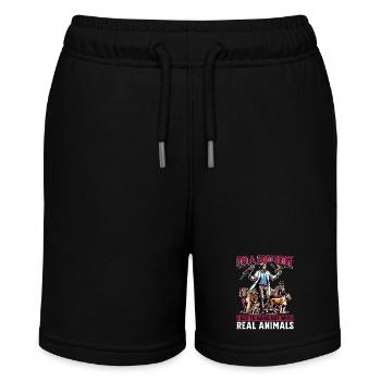 I'm A Zoologist I Get To Hang Out Animal Scientist - Stanley/Stella MINI BOLTER Organic Teen Jogging Shorts - black - Front