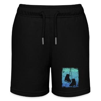 Eiskunstläufer Eiskunstlauf Schlittschuhlaufen - Stanley/Stella Teenager Bio-Joggingshorts MINI BOLTER - Schwarz - Vorne
