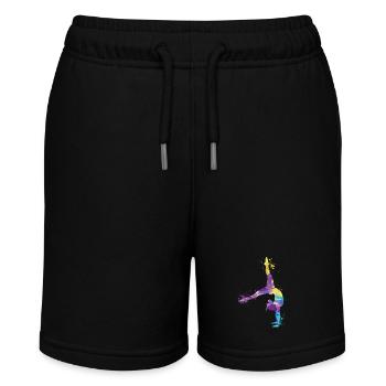Turnerin Akrobatik Gymnastik Turnen - Stanley/Stella Teenager Bio-Joggingshorts MINI BOLTER - Schwarz - Vorne