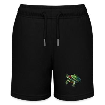 Turtle Red-eared Turtle - Stanley/Stella MINI BOLTER Organic Teen Jogging Shorts - black - Front