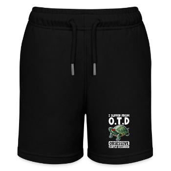 Turtle Red-eared Turtle - Stanley/Stella MINI BOLTER Organic Teen Jogging Shorts - black - Front