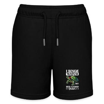 Turtle Red-eared Turtle - Stanley/Stella MINI BOLTER Organic Teen Jogging Shorts - black - Front