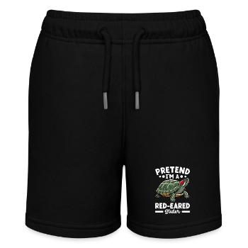 Turtle Red-eared Turtle - Stanley/Stella MINI BOLTER Organic Teen Jogging Shorts - black - Front