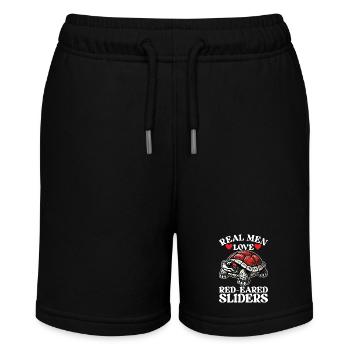 Turtle Red-eared Turtle - Stanley/Stella MINI BOLTER Organic Teen Jogging Shorts - black - Front