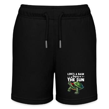 Turtle Red-eared Turtle - Stanley/Stella MINI BOLTER Organic Teen Jogging Shorts - black - Front