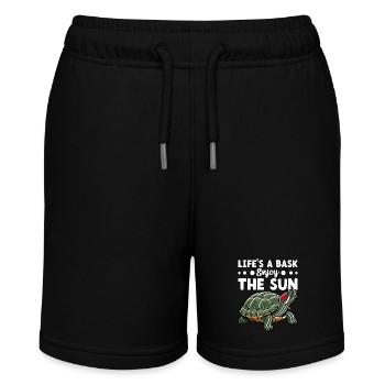 Turtle Red-eared Turtle - Stanley/Stella MINI BOLTER Organic Teen Jogging Shorts - black - Front