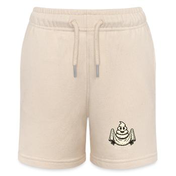 Lustiger Kackhaufen Fäkalien Geist Humorvolles - Stanley/Stella Teenager Bio-Joggingshorts MINI BOLTER - Natur - Vorne