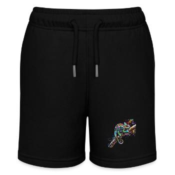 Caméléon motif animal amoureux des animaux reptile lézard - Short bio MINI BOLTER Stanley/Stella Ado - noir - Devant