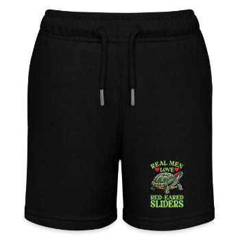 Turtle Red-eared Turtle - Stanley/Stella MINI BOLTER Organic Teen Jogging Shorts - black - Front