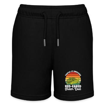 Turtle Red-eared Turtle - Stanley/Stella MINI BOLTER Organic Teen Jogging Shorts - black - Front