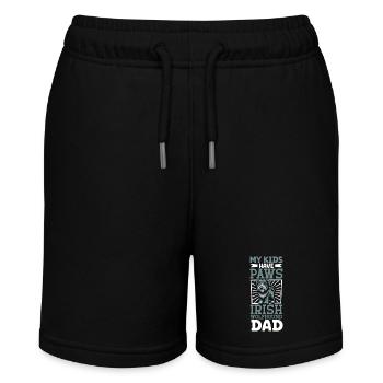 Irischer Wolfshund Papa - Stanley/Stella Teenager Bio-Joggingshorts MINI BOLTER - Schwarz - Vorne