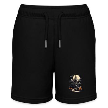 Gruseliges Geisterschloss Magische Gespensterburg - Stanley/Stella Teenager Bio-Joggingshorts MINI BOLTER - Schwarz - Vorne