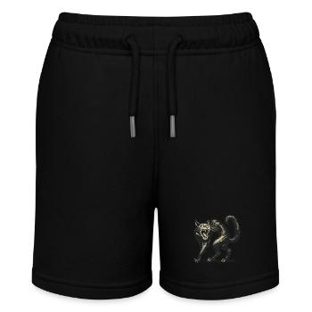 Terrible Witch Cat Scary Horror Cat - Stanley/Stella MINI BOLTER Organic Teen Jogging Shorts - black - Front