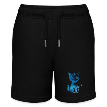 Starry Eyed Kitten - Stanley/Stella Teenager Bio-Joggingshorts MINI BOLTER - Schwarz - Vorne